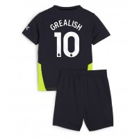 Camiseta Manchester City Jack Grealish #10 Visitante Equipación para niños 2024-25 manga corta (+ pantalones cortos)